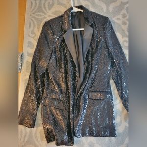 Express sequence blazer in black.